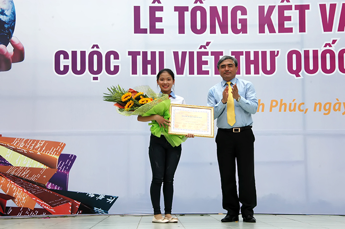 Việt Nam đạt giải nhất cuộc thi viết thư quốc tế UPU